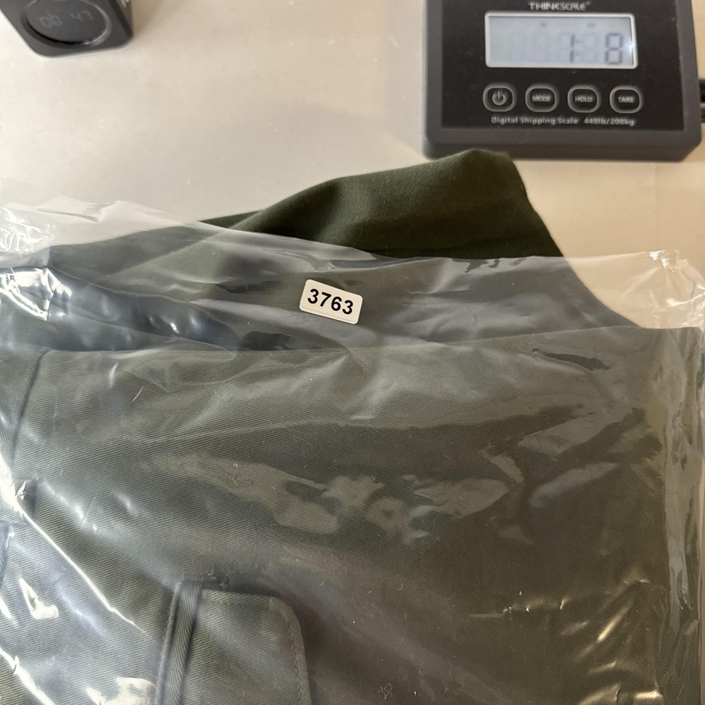 LL Bean Chino Pants Mens 42 Loden Army Green Pleated Standard Fit Unhemmed - Picture 15 of 15